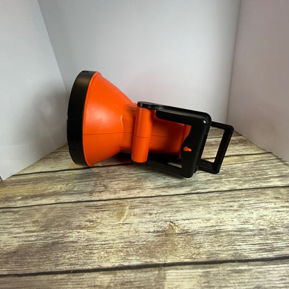 Cyclops S600 Rechargeable Spotlight With Adjustable Stand & Shoulder Strap 12V DC Compatible Bright Beam Durable Plastic Orange & Black