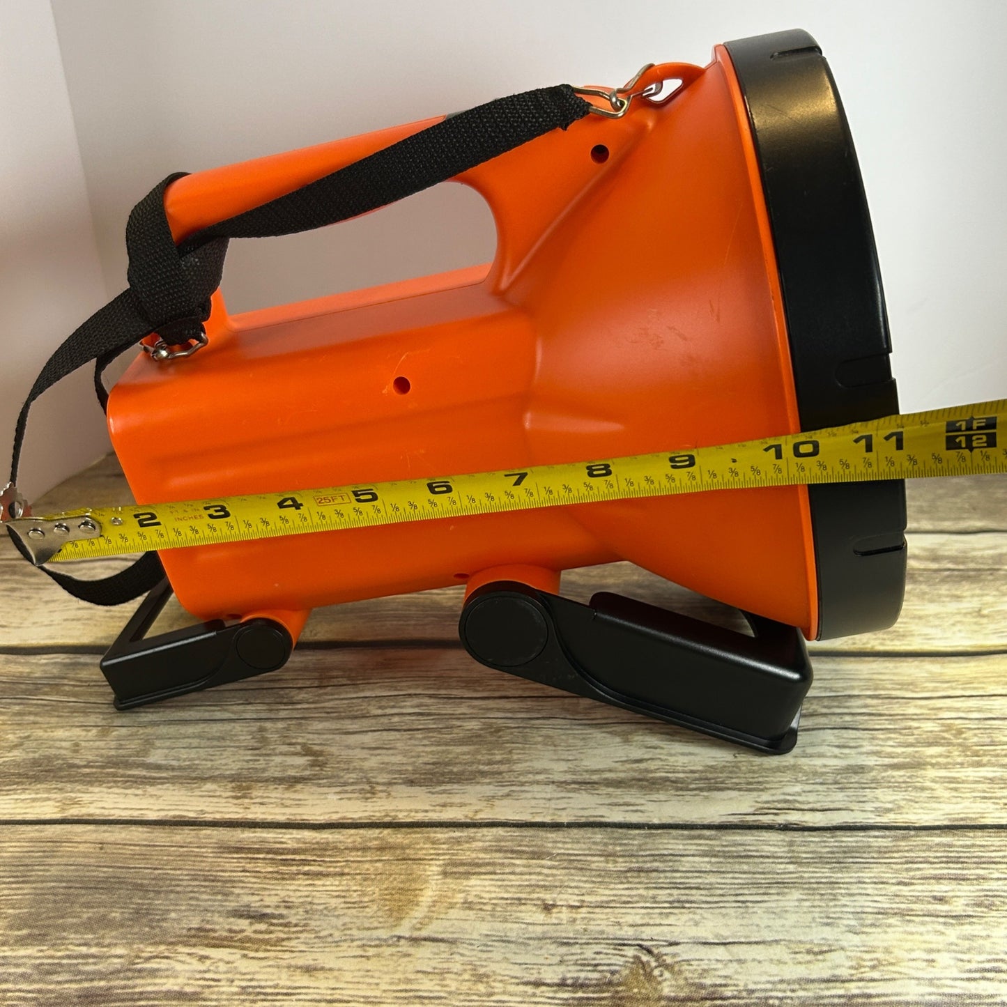 Cyclops S600 Rechargeable Spotlight With Adjustable Stand & Shoulder Strap 12V DC Compatible Bright Beam Durable Plastic Orange & Black