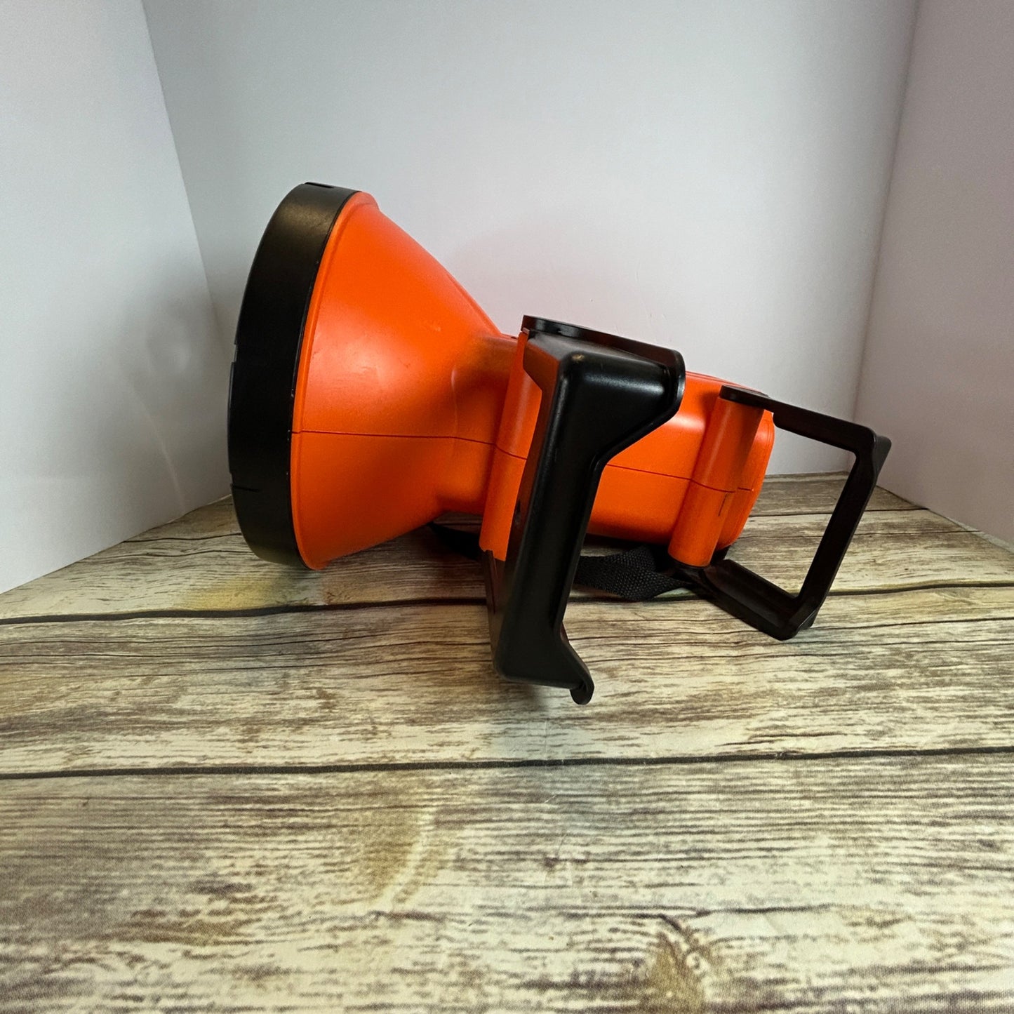 Cyclops S600 Rechargeable Spotlight With Adjustable Stand & Shoulder Strap 12V DC Compatible Bright Beam Durable Plastic Orange & Black