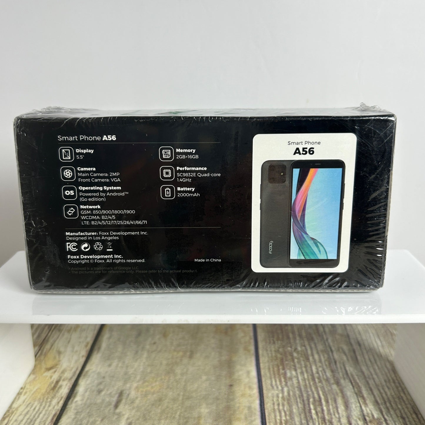 Foxx A56 Smartphone 16GB 5" Display Black 1.4GHz Quad-Core Long Battery