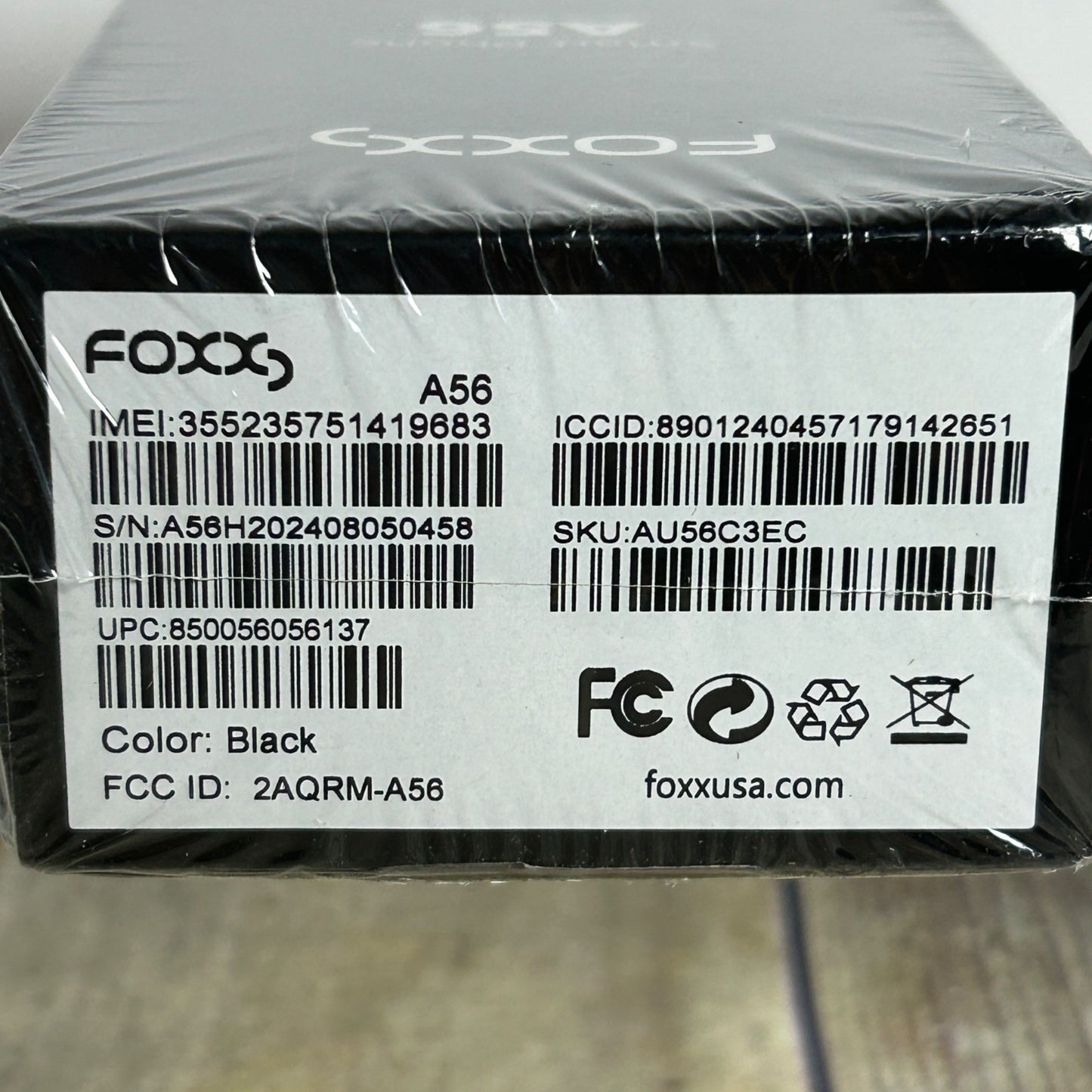 Foxx A56 Smartphone 16GB 5" Display Black 1.4GHz Quad-Core Long Battery