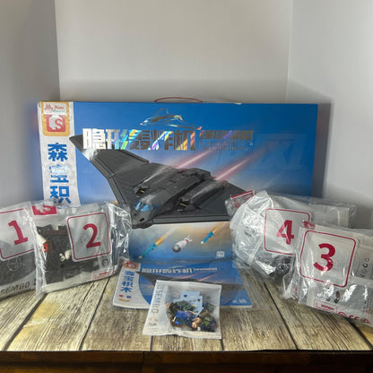 Block B-2 Stealth Ghost Bomber Fighter Jet Building Blocks Set 1163 Pcs