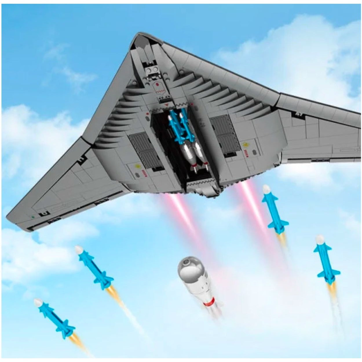 Block B-2 Stealth Ghost Bomber Fighter Jet Building Blocks Set 1163 Pcs