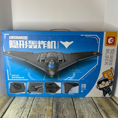 Block B-2 Stealth Ghost Bomber Fighter Jet Building Blocks Set 1163 Pcs