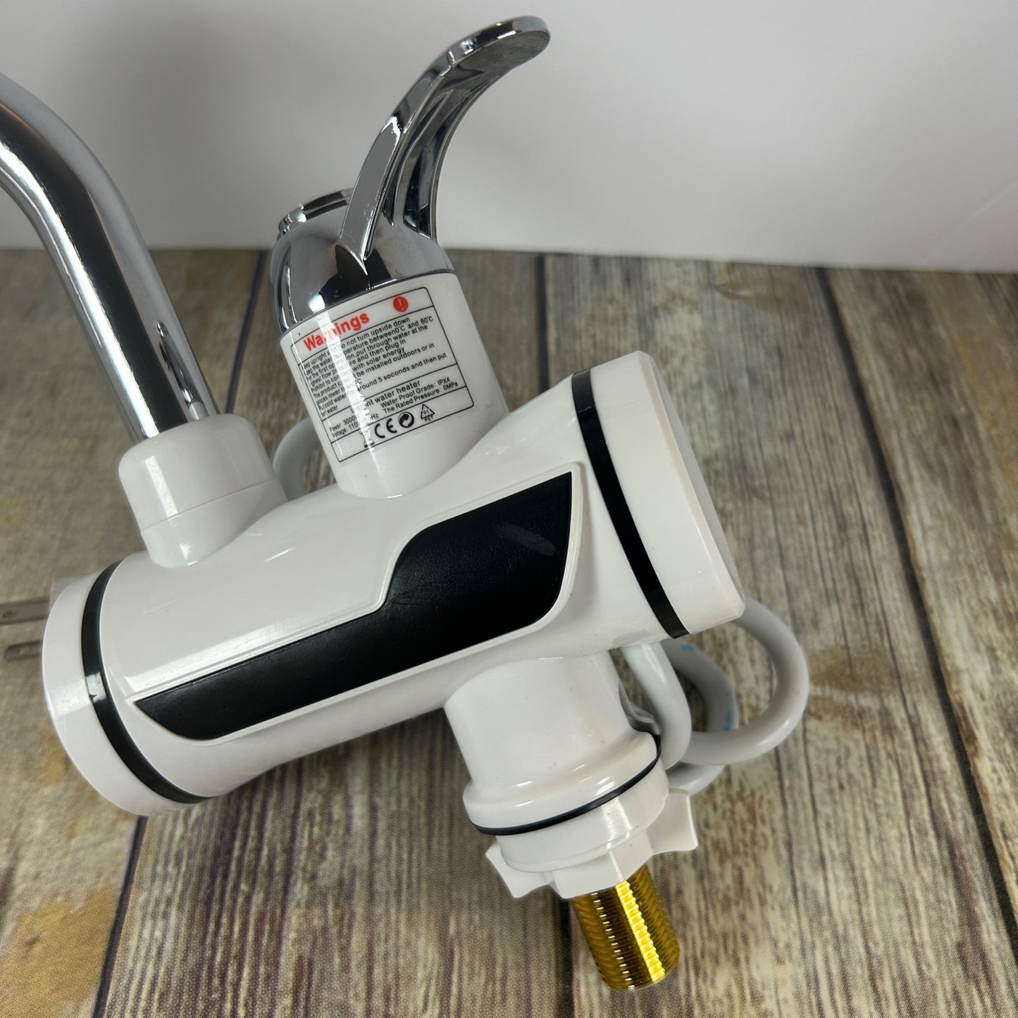 Instant Electric Hot Water Faucet With Temperature Display  3000W 220V ABS & Stainless Steel IPX4 Rating