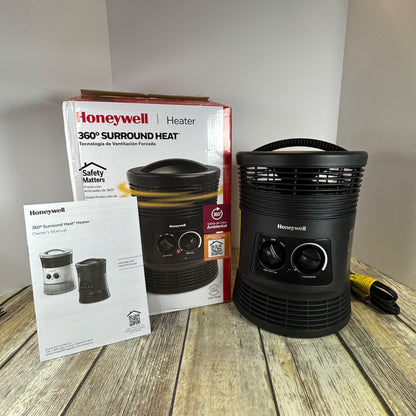 Honeywell 360° Surround Portable Electric Heater With Adjustable Thermostat & Safety Features