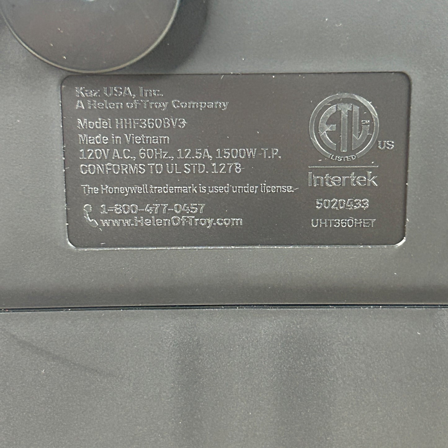 Honeywell 360° Surround Portable Electric Heater With Adjustable Thermostat & Safety Features