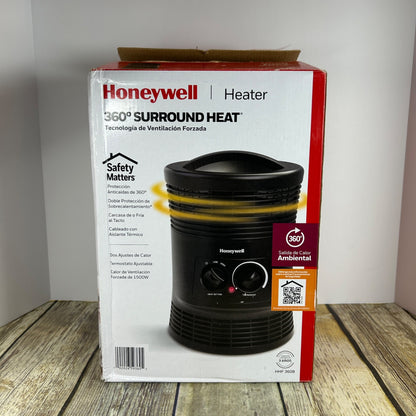 Honeywell 360° Surround Portable Electric Heater With Adjustable Thermostat & Safety Features