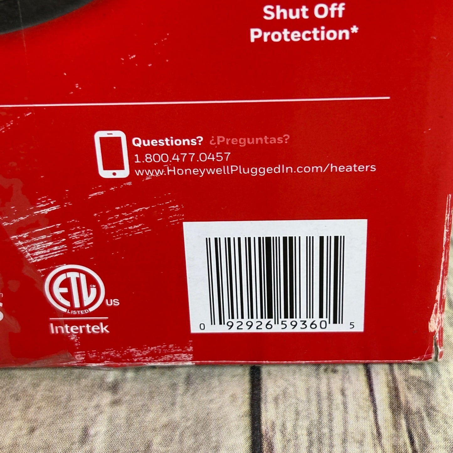 Honeywell 360° Surround Portable Electric Heater With Adjustable Thermostat & Safety Features