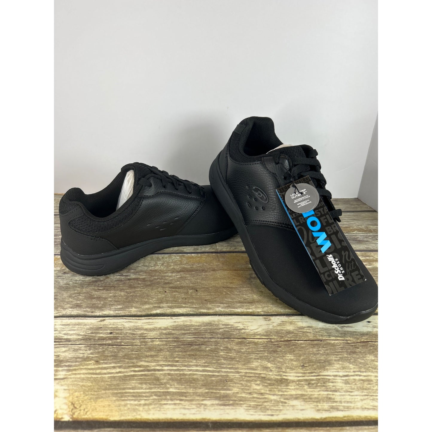 Dr. Scholls Womens Work Lace-Up Shoes Black Size 8 Slip-Resistant Comfort Sneaker