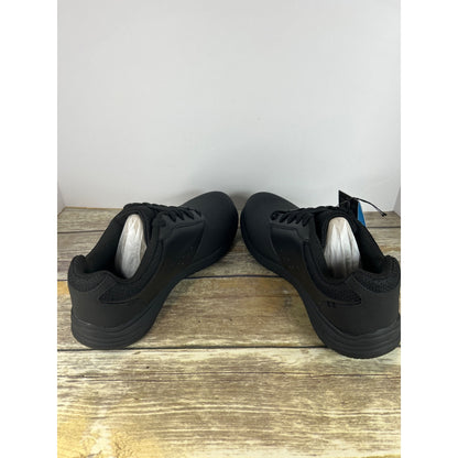 Dr. Scholls Womens Work Lace-Up Shoes Black Size 8 Slip-Resistant Comfort Sneaker