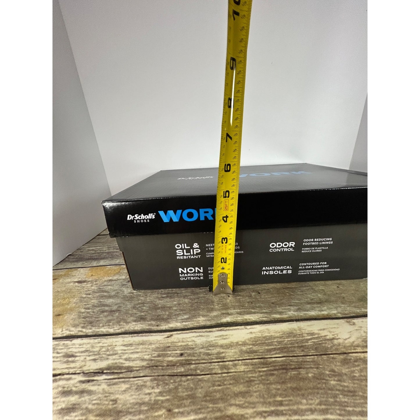 Dr. Scholls Womens Work Lace-Up Shoes Black Size 8 Slip-Resistant Comfort Sneaker