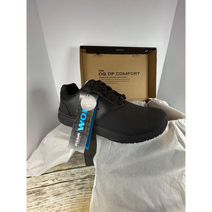 Dr. Scholls Womens Work Lace-Up Shoes Black Size 8 Slip-Resistant Comfort Sneaker