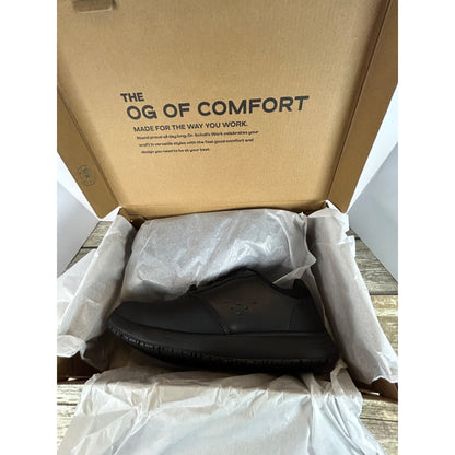 Dr. Scholls Womens Work Lace-Up Shoes Black Size 8 Slip-Resistant Comfort Sneaker