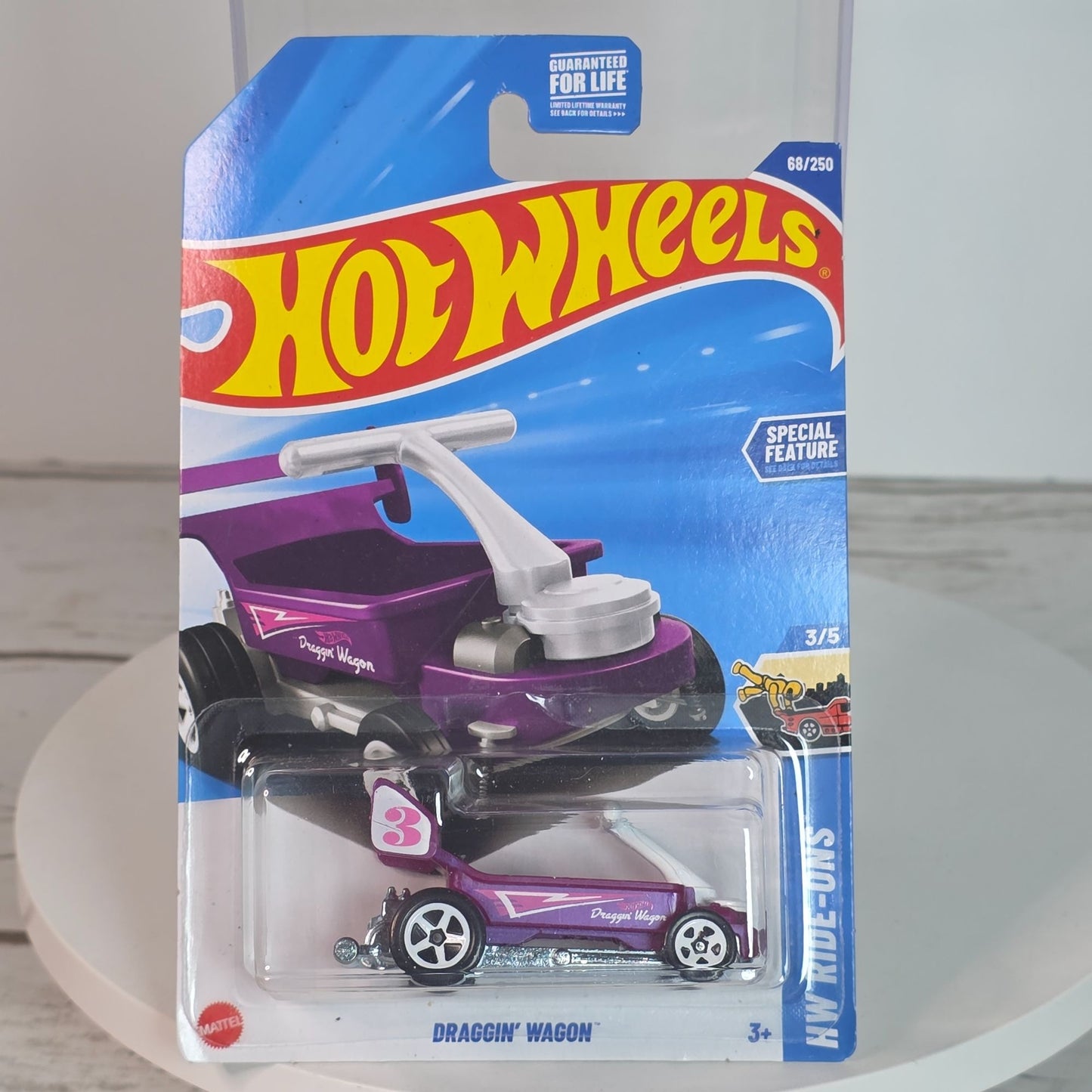 Hot Wheels Draggin Wagon Purple Die-Cast Car 68/250 3/5 Limited Edition Guaranteed For Life