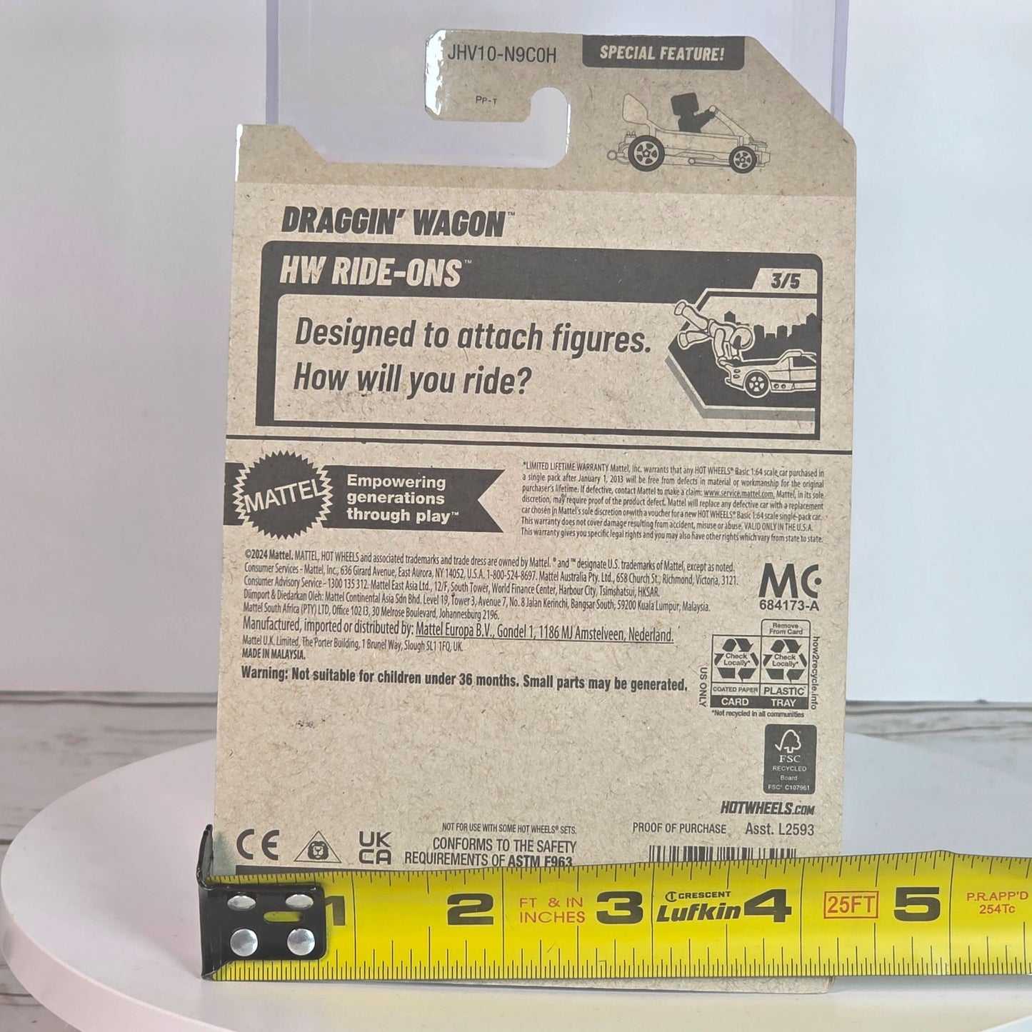 Hot Wheels Draggin Wagon Purple Die-Cast Car 68/250 3/5 Limited Edition Guaranteed For Life