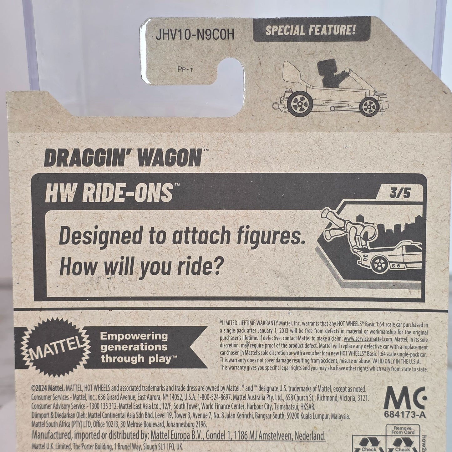 Hot Wheels Draggin Wagon Purple Die-Cast Car 68/250 3/5 Limited Edition Guaranteed For Life