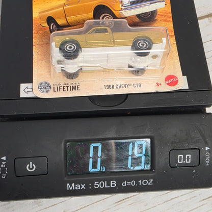 1968 Chevy C10 Gold Die-Cast Matchbox Truck Collectible By Mattel