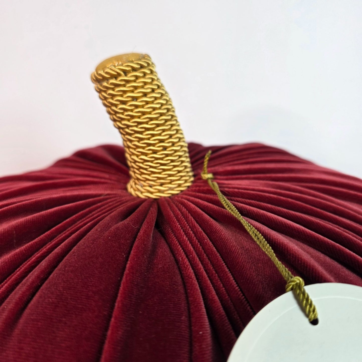 Decorative Velvet Pumpkin With Gold Stem By Threshold 12in X 9.3in