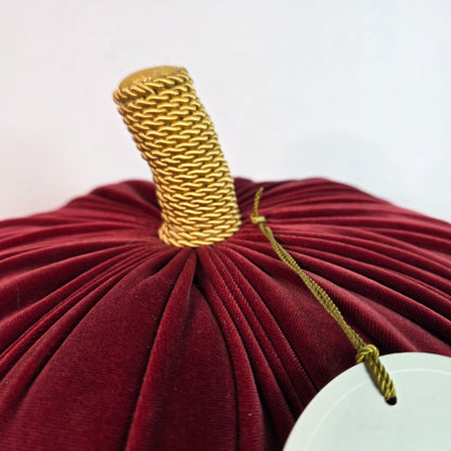 Decorative Velvet Pumpkin With Gold Stem By Threshold 12in X 9.3in