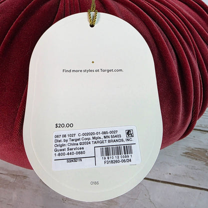 Decorative Velvet Pumpkin With Gold Stem By Threshold 12in X 9.3in