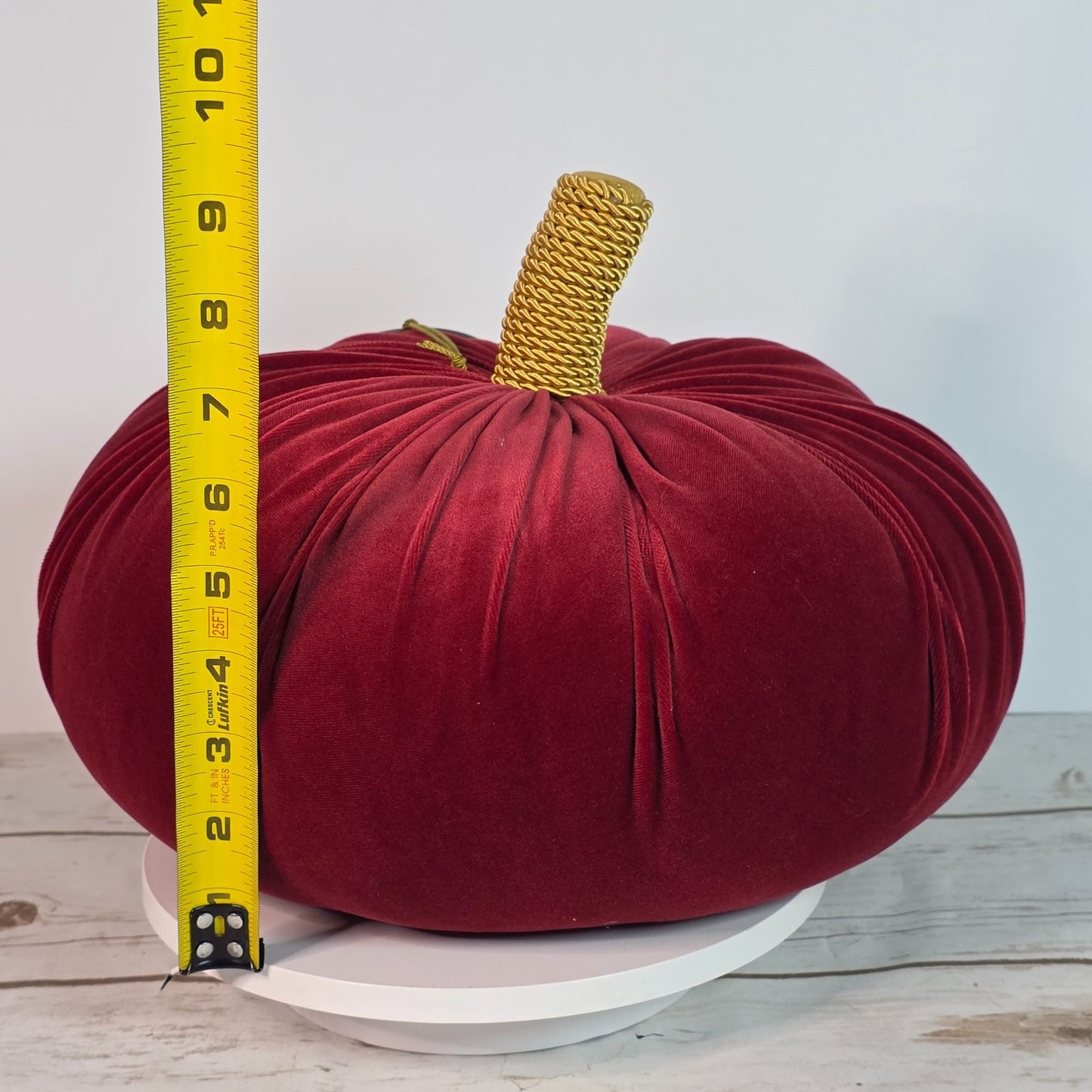 Decorative Velvet Pumpkin With Gold Stem By Threshold 12in X 9.3in