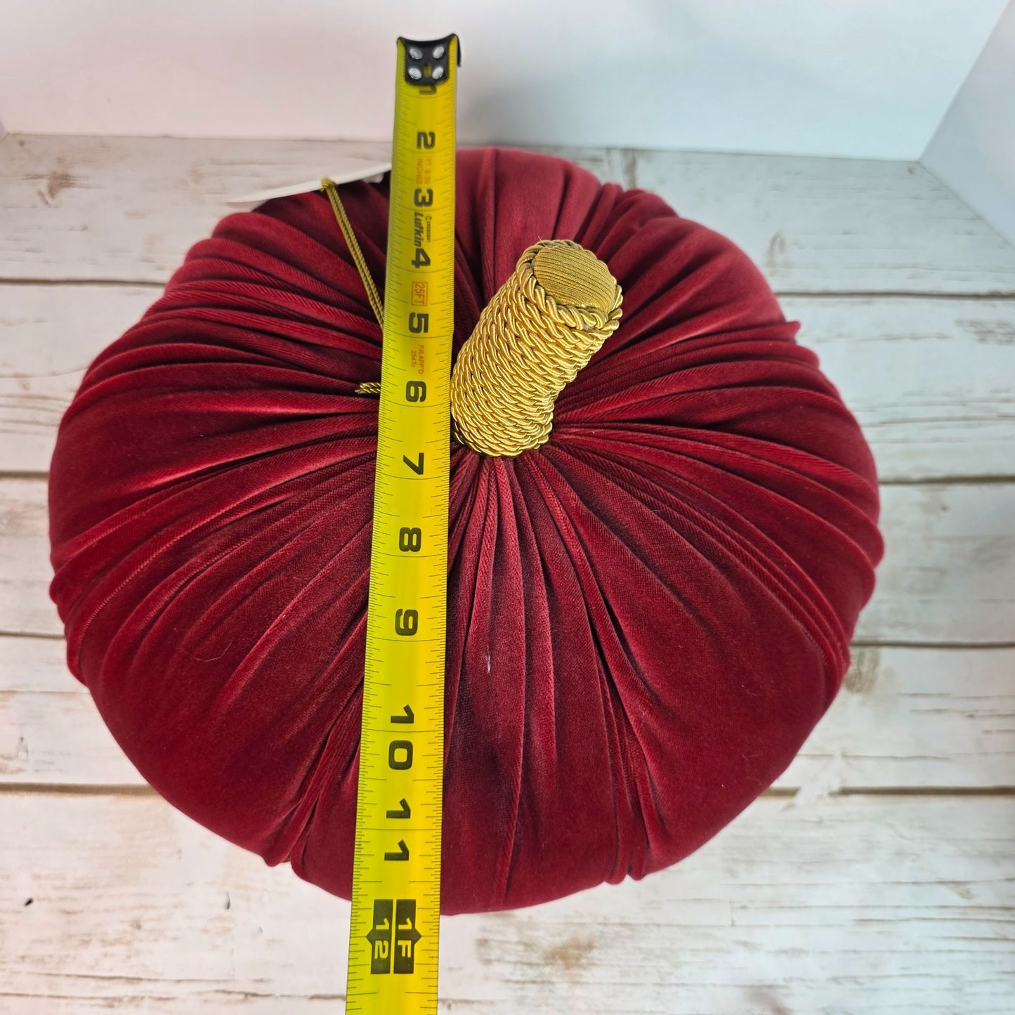 Decorative Velvet Pumpkin With Gold Stem By Threshold 12in X 9.3in