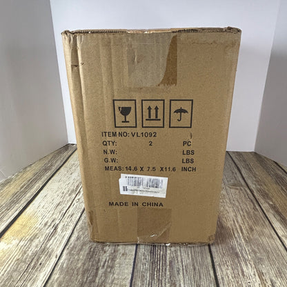 Hamilyeah Black & Gold Wall Sconce Set With Clear Glass Shades 60W Max E26 Socket 9.68" Height