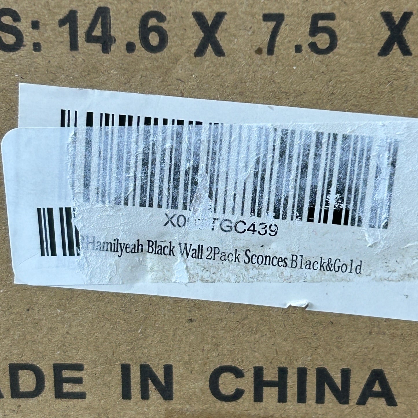 Hamilyeah Black & Gold Wall Sconce Set With Clear Glass Shades 60W Max E26 Socket 9.68" Height