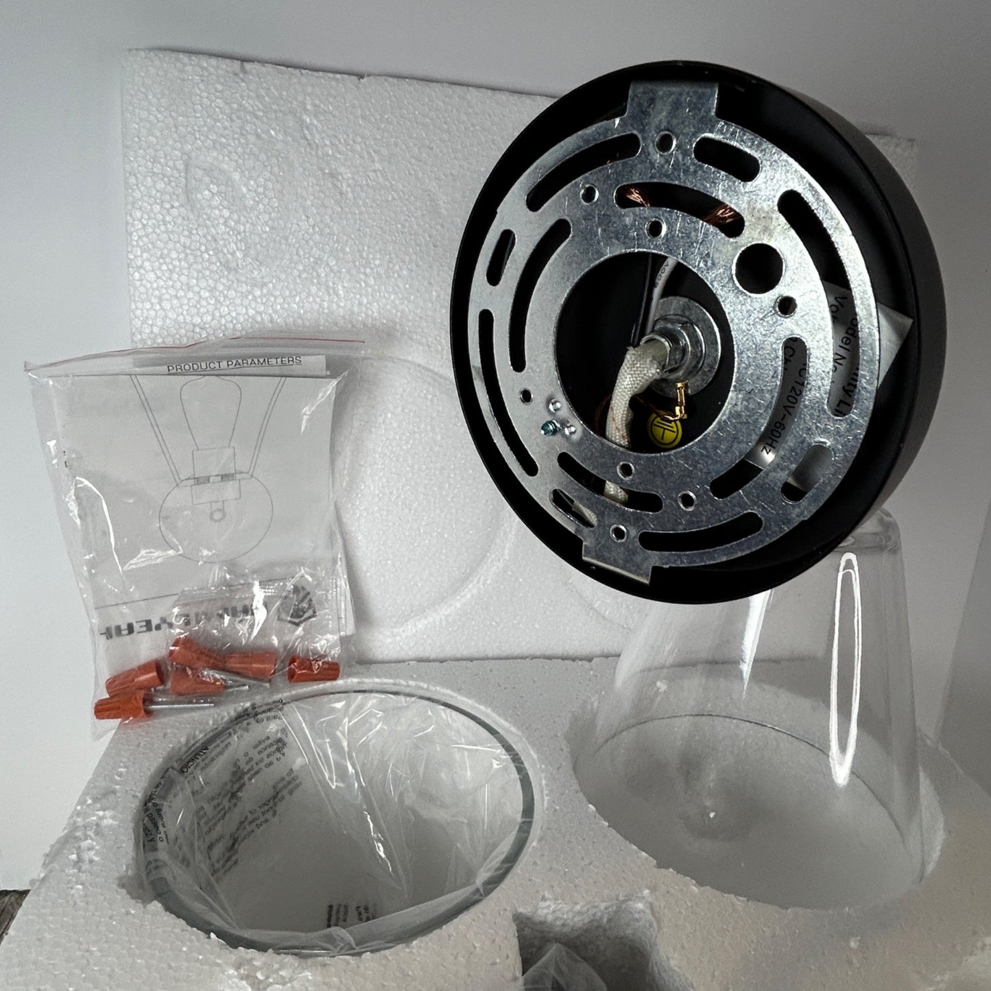 Hamilyeah Black & Gold Wall Sconce Set With Clear Glass Shades 60W Max E26 Socket 9.68" Height