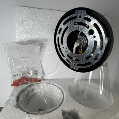 Hamilyeah Black & Gold Wall Sconce Set With Clear Glass Shades 60W Max E26 Socket 9.68" Height