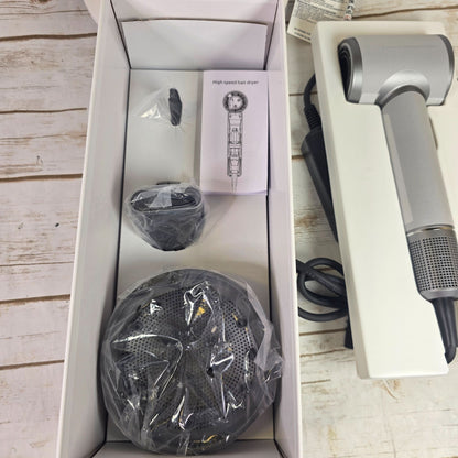 Cosy Companions High-Speed Hair Dryer With Digital Display & Attachments Silver