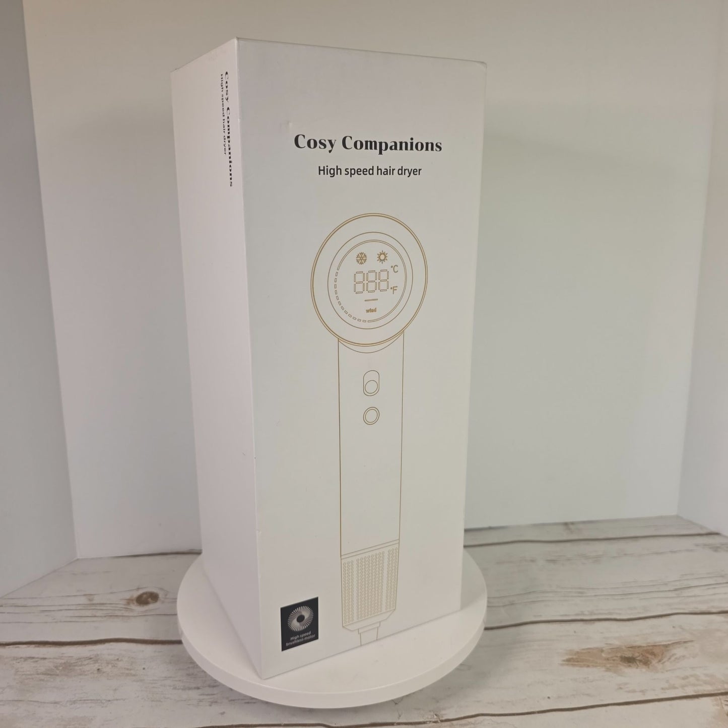 Cosy Companions High-Speed Hair Dryer With Digital Display & Attachments Silver