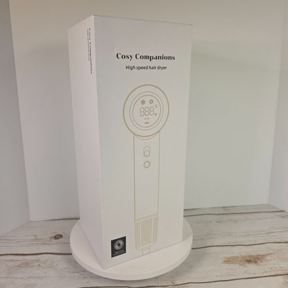 Cosy Companions High-Speed Hair Dryer With Digital Display & Attachments Silver