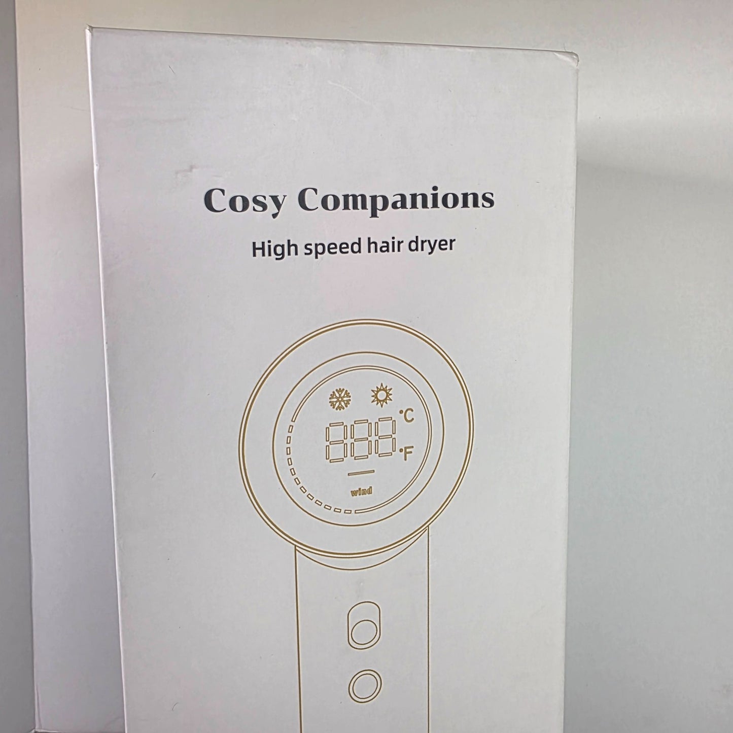 Cosy Companions High-Speed Hair Dryer With Digital Display & Attachments Silver