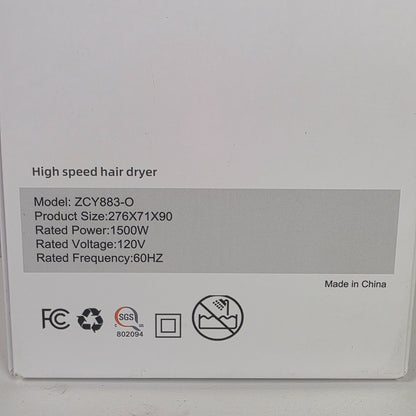 Cosy Companions High-Speed Hair Dryer With Digital Display & Attachments Silver