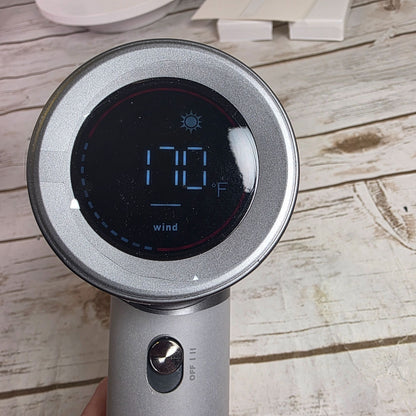 Cosy Companions High-Speed Hair Dryer With Digital Display & Attachments Silver