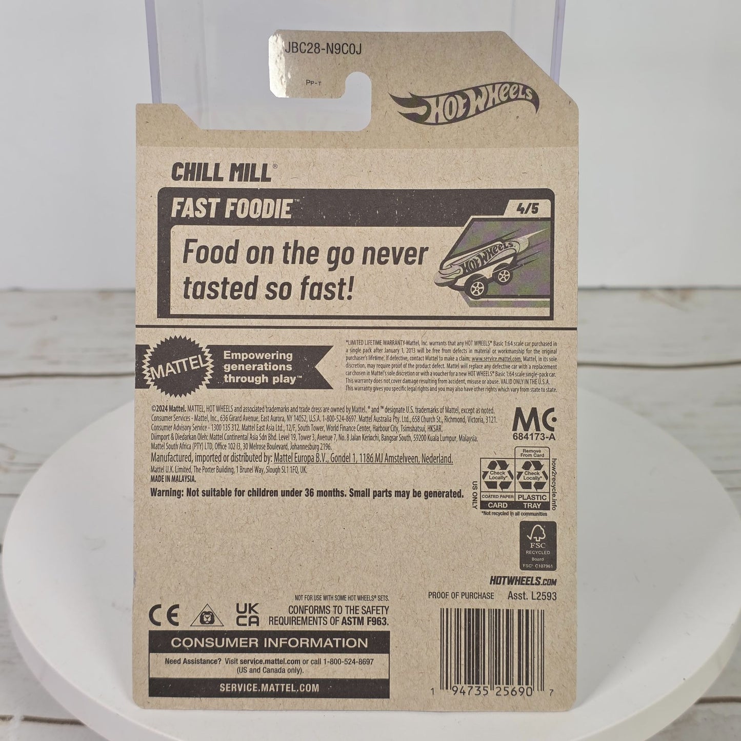 Chill Mill Treasure Hunt - Hot Wheels Fast Foodie Series (2025) Die-Cast Car 4/5 Collectible Purple