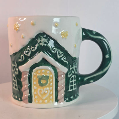 Holiday Style 3D Gingerbread House Christmas Mug 22oz