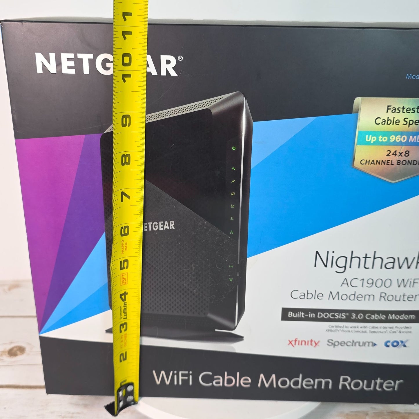 Netgear Nighthawk AC1900 WiFi Cable Modem Router C7000 960 Mbps 24x8 Channel Bonding