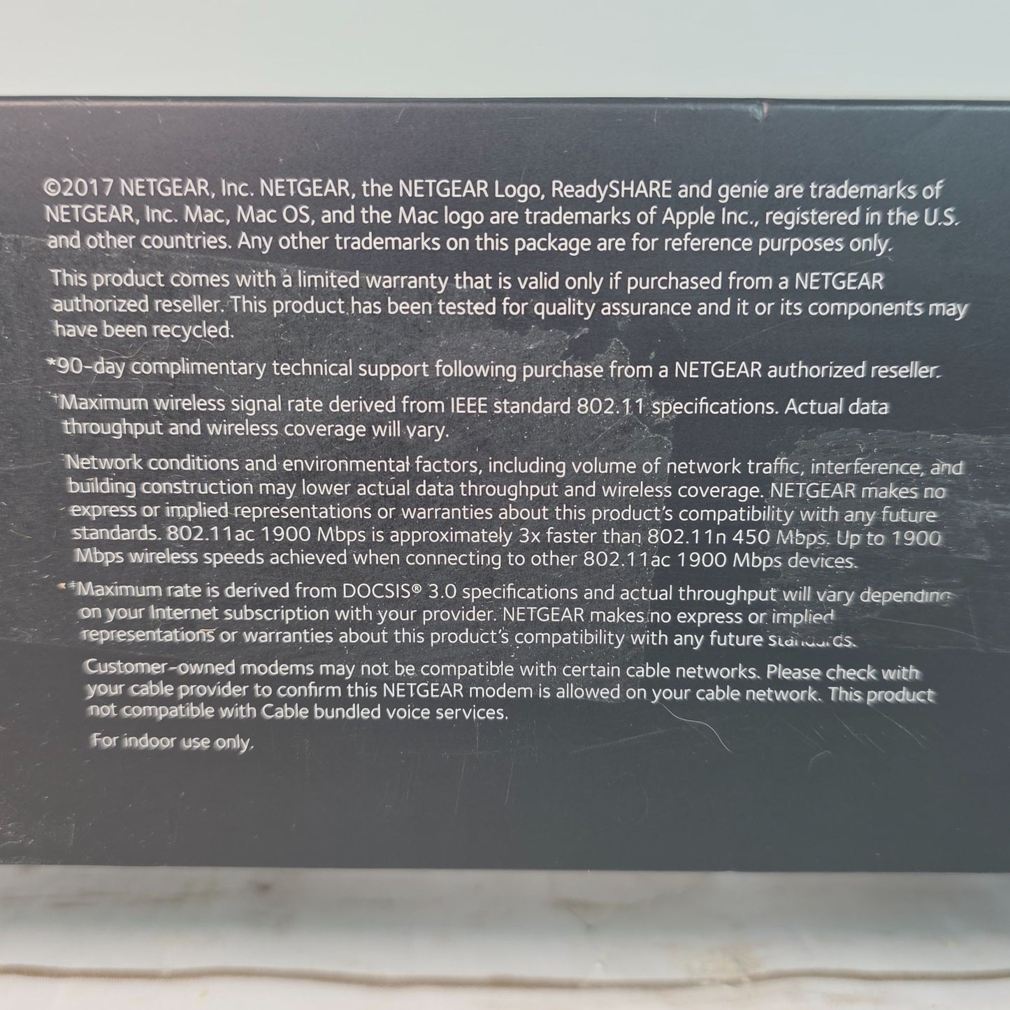 Netgear Nighthawk AC1900 WiFi Cable Modem Router C7000 960 Mbps 24x8 Channel Bonding