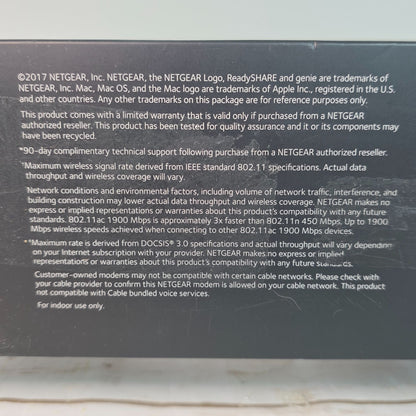 Netgear Nighthawk AC1900 WiFi Cable Modem Router C7000 960 Mbps 24x8 Channel Bonding