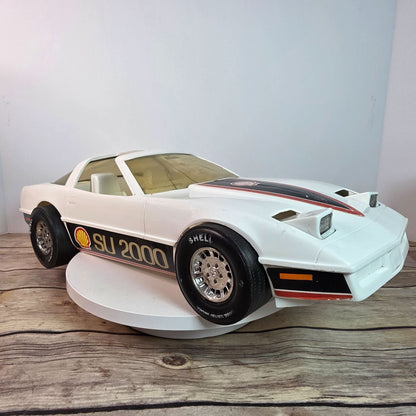 1:10 Scale Vintage Processed Plastic Co. SU 2000 Toy Car White Shell Racing Collectible Model