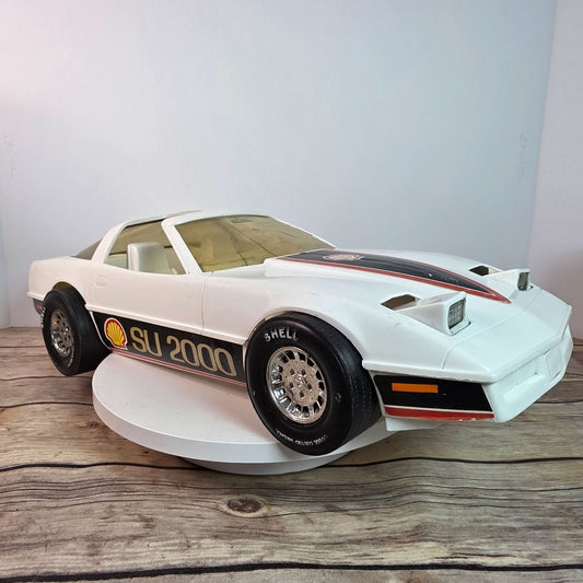1:10 Scale Vintage Processed Plastic Co. SU 2000 Toy Car White Shell Racing Collectible Model