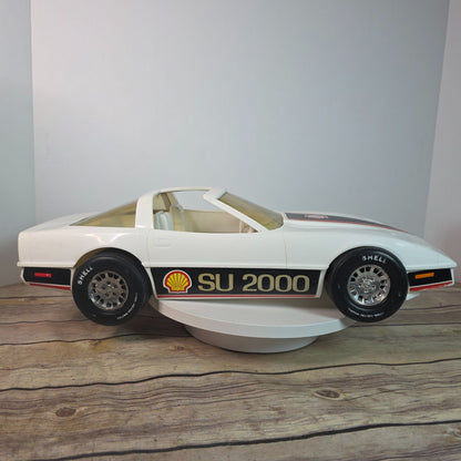 1:10 Scale Vintage Processed Plastic Co. SU 2000 Toy Car White Shell Racing Collectible Model