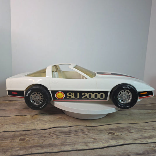 1:10 Scale Vintage Processed Plastic Co. SU 2000 Toy Car White Shell Racing Collectible Model