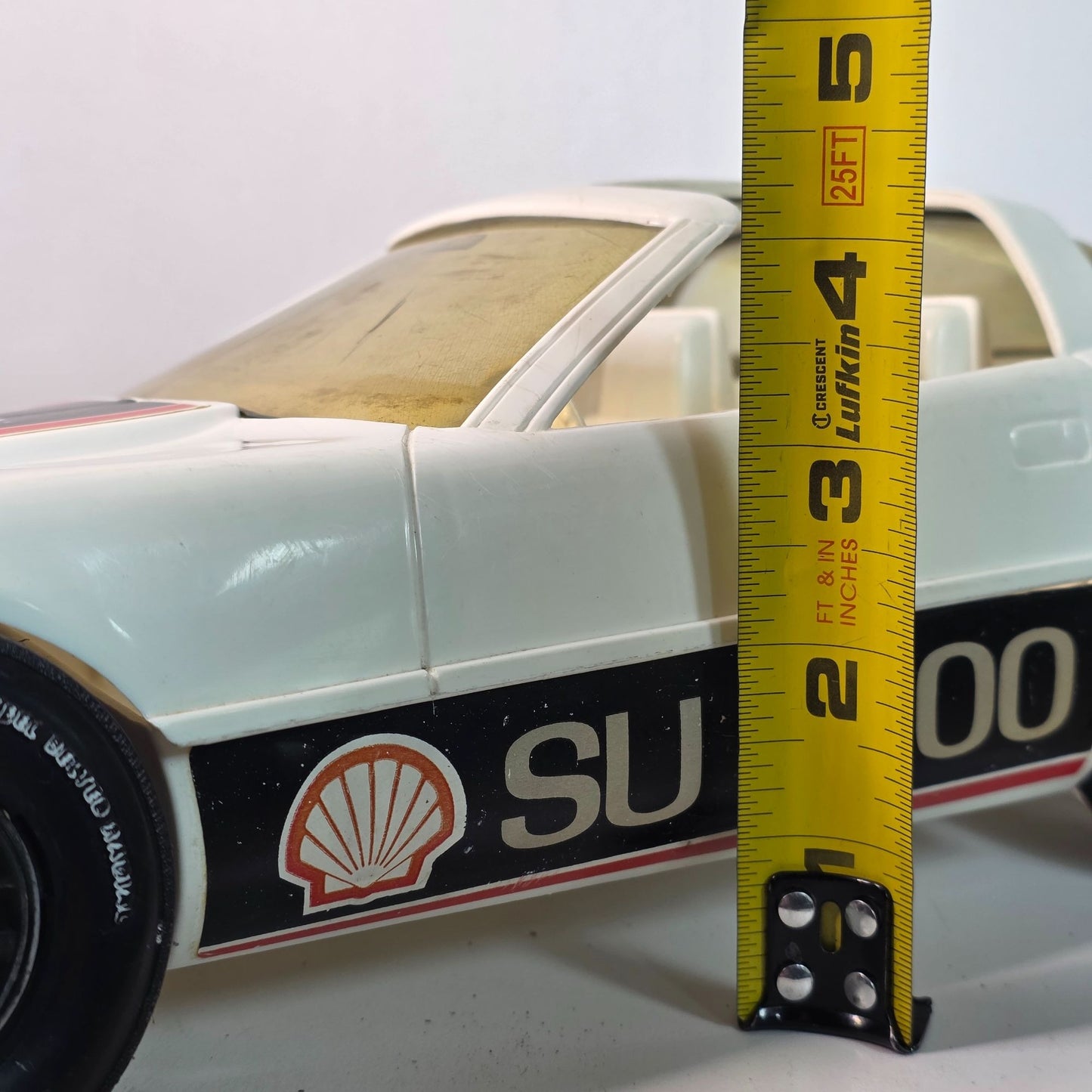 1:10 Scale Vintage Processed Plastic Co. SU 2000 Toy Car White Shell Racing Collectible Model