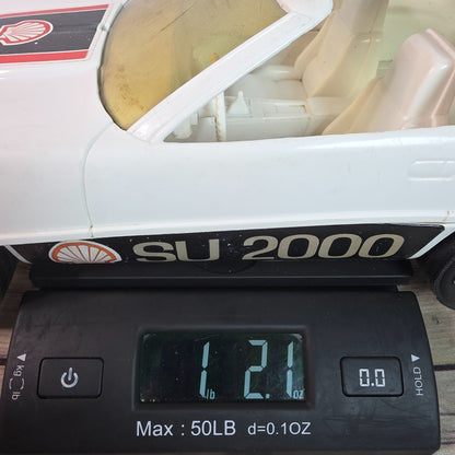 1:10 Scale Vintage Processed Plastic Co. SU 2000 Toy Car White Shell Racing Collectible Model