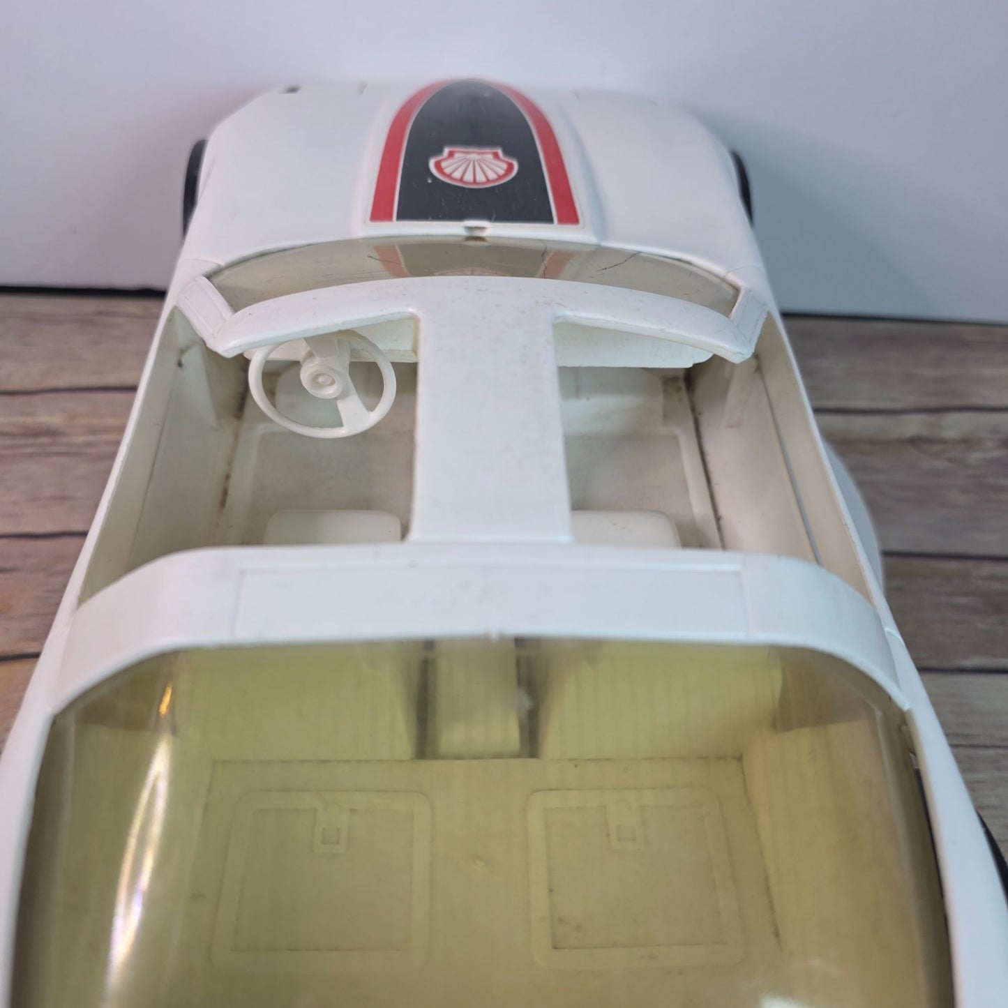 1:10 Scale Vintage Processed Plastic Co. SU 2000 Toy Car White Shell Racing Collectible Model