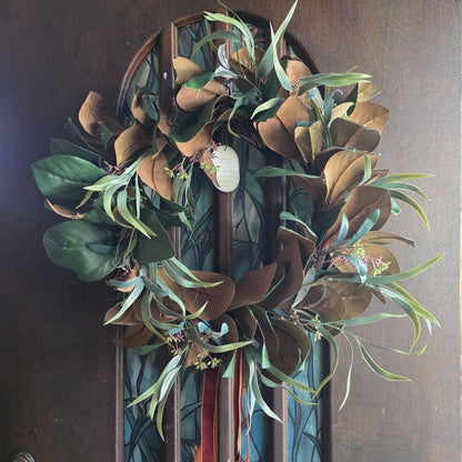 Faux Magnolia & Olive Wreath 26" Indoor Decorative By Threshold Studio McGee